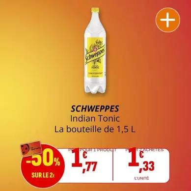 Schweppes - Indian Tonic offre à 1,77€ sur Coccinelle Supermarché