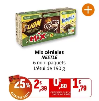 Nestlé - Mix Céréales offre à 2,39€ sur Coccinelle Supermarché