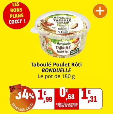 Bonduelle - Taboulé Poulet Rôti offre à 1,31€ sur Coccinelle Express