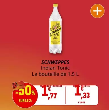 Schweppes - Indian Tonic offre à 1,77€ sur Coccinelle Express