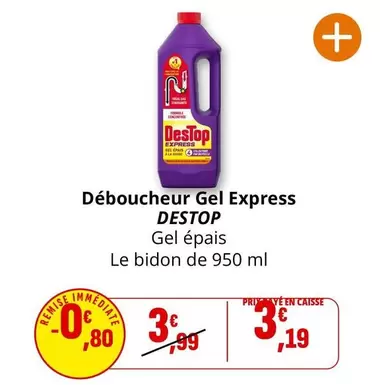 Destop - Déboucheur Gel Express offre à 3,19€ sur Coccinelle Express