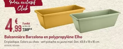 Balconnière Barcelona En Polypropylene Elho offre à 4,99€ sur Botanic