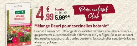 Botanic - Mélange Fleuri Pour Coccinelles offre à 4,99€ sur Botanic