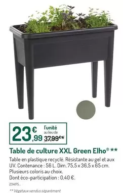 Dim - Table De Culture Xxl Green Elho offre à 23,99€ sur Botanic