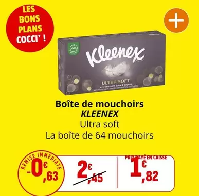 Kleenex - Boîte De Mouchoirs offre à 1,82€ sur Coccimarket