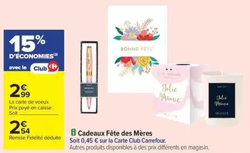 Carrefour - Cadeaux Fête Des Mères offre à 2,99€ sur Carrefour Contact