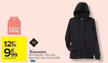 Tex - Sweatshirt offre à 9,99€ sur Carrefour Contact