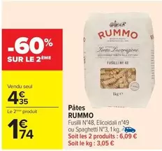 Rummo - Pâtes offre à 4,35€ sur Carrefour Contact