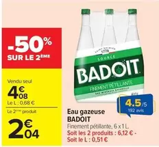 Badoit - Eau Gazeuse offre à 4,08€ sur Carrefour Contact