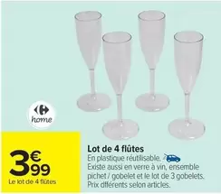 Lot De 4 Flûtes offre à 3,99€ sur Carrefour Contact