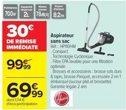Hoover - Aspirateur Sans Sac offre à 69,99€ sur Carrefour Contact