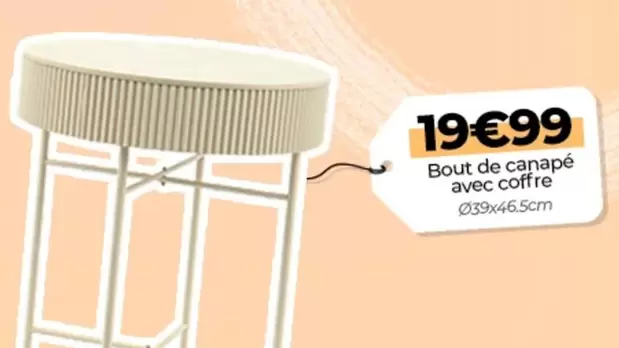 Bout De Canapé Avec Coffre offre à 19,99€ sur L'incroyable