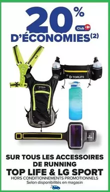 Toplife - Sur Tous Les Accessoires De Running offre sur Carrefour City