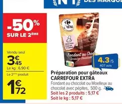 Carrefour - Préparation Pour Gâteaux Extra offre à 3,45€ sur Carrefour City