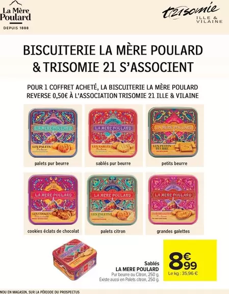 La Mère Poulard - Sablés offre à 8,99€ sur Carrefour City