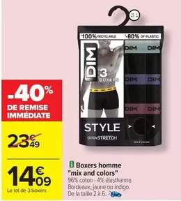 Dim - Boxers Homme offre à 14,09€ sur Carrefour City