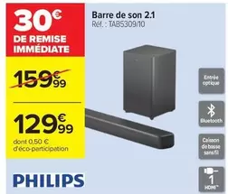 Philips - Barre De Son 2.1 offre à 129,99€ sur Carrefour City
