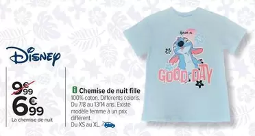 Disney - Chemise De Nuit Fille offre à 6,99€ sur Carrefour City