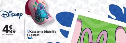 Disney - Casquette Stitch Fille Ou Garçon offre à 4,99€ sur Carrefour City