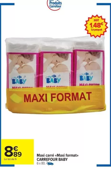 Carrefour - Maxi Carré Maxi Format offre à 8,89€ sur Carrefour Drive