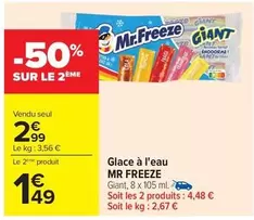 Mr. freeze - Glace À L'eau offre à 2,99€ sur Carrefour Drive