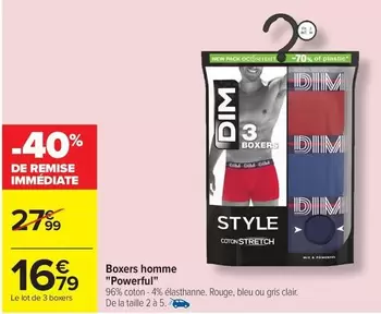 Dim - Boxers Homme offre à 16,79€ sur Carrefour Drive