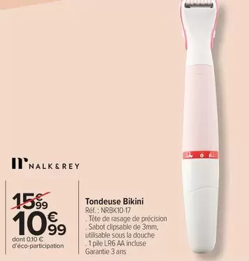 Tondeuse Bikini offre à 10,99€ sur Carrefour Drive