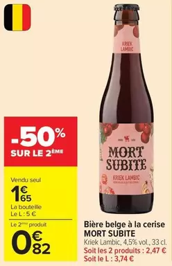 Bière Belge À La Cerise offre à 1,65€ sur Carrefour Drive
