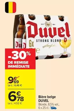 Duvel - Bière Belge offre à 6,78€ sur Carrefour Drive
