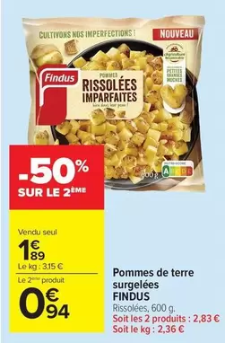 Findus - Pommes De Terre Surgelées offre à 1,89€ sur Carrefour Drive