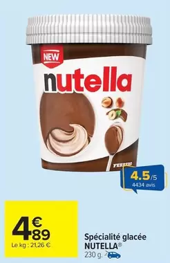 Nutella - Spécialité Glacée offre à 4,89€ sur Carrefour Drive