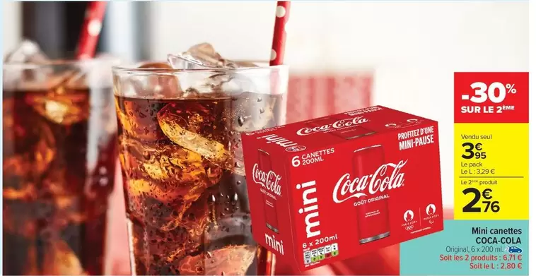 Coca - Mini Carrefour offre à 3,95€ sur Carrefour Drive