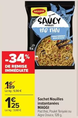 Maggi - Sachet Nouilles Instantanées offre à 1,25€ sur Carrefour Drive