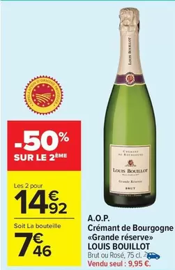 Brut - A.O.P. Crémant De Bourgogne offre à 7,46€ sur Carrefour Drive