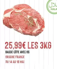 Basse Côte Avec Os offre à 25,99€ sur Hmarket