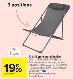 Hyba - Chilienne Métal Venise offre à 19,99€ sur Carrefour Express