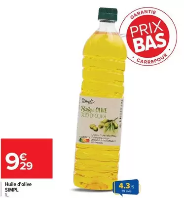 Simply - Huile d'olive offre à 9,29€ sur Carrefour Express