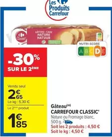 Carrefour - Gâteau Classic offre à 2,65€ sur Carrefour Express