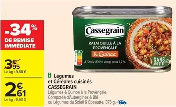 Cassegrain - Légumes Et Céréales Cuisinés offre à 2,61€ sur Carrefour Express