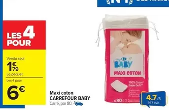 Carrefour - Maxi Coton offre à 1,79€ sur Carrefour Express