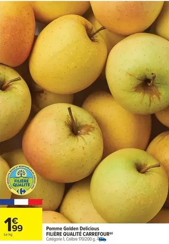 Carrefour - Pomme Golden Delicious Filiere Qualite offre à 1,99€ sur Carrefour Express