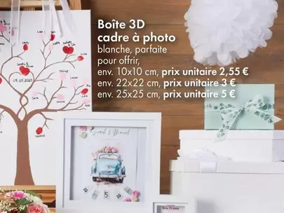 Boîte 3d Cadre À Photo offre à 2,55€ sur TEDi