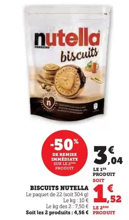 Nutella - Biscuits offre à 3,04€ sur U Express