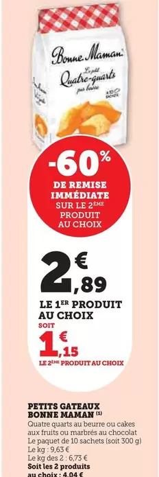 Bonne maman - Petits Gateaux offre à 2,89€ sur Hyper U