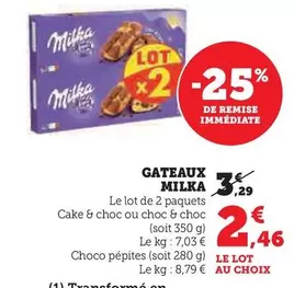 Milka - Gateaux offre à 2,46€ sur Super U