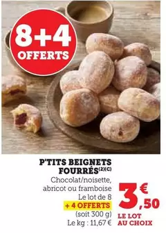 P'Tits Beignets Fourrés offre à 3,5€ sur Super U