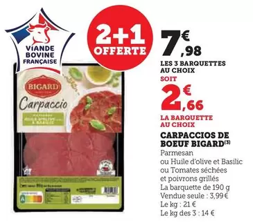 Bigard - Carpaccio De Boeuf offre à 3,99€ sur U Express