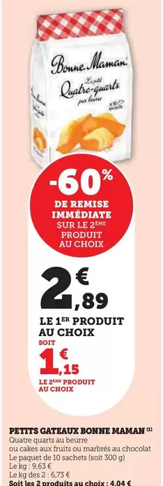 Bonne Maman - Petites Gateaux offre à 2,89€ sur Hyper U