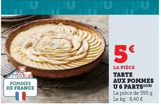 U - Tarte Aux Pommes 6 Parts offre à 5€ sur Super U