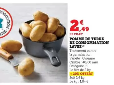 Pomme De Terre De Consommation Lavee offre à 2,49€ sur U Express